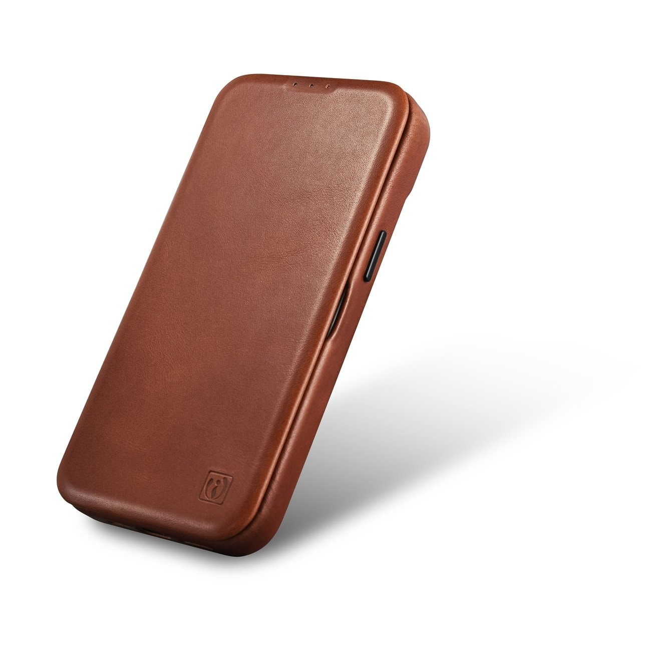 iCarer CE Öljyvaha Premium Nahka Folio Case iPhone 14 Plus magneettisella flipillä MagSafe ruskea