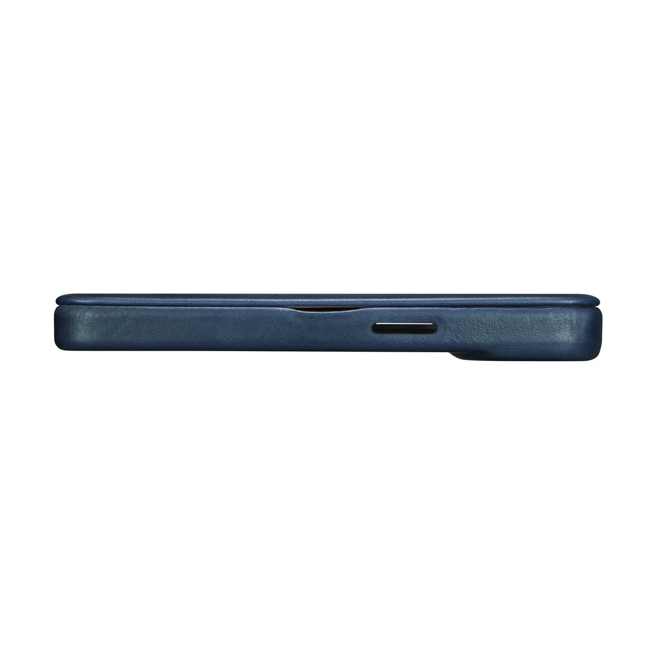 iCarer CE Öljyvaha Premium Nahka Folio Case iPhone 14 Plus magneettinen MagSafe flip sininen