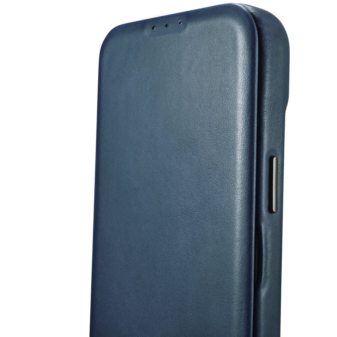iCarer CE Öljyvaha Premium Nahka Folio Case iPhone 14 Plus magneettinen MagSafe flip sininen
