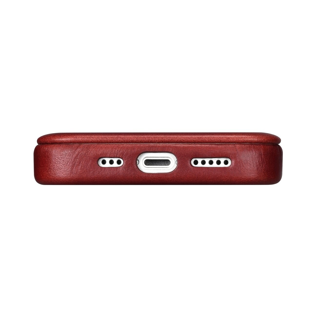 iCarer Premium Nahka Folio Case iPhone 14 Plus Magneettinen Flip MagSafe Punainen (AKI14220707-RD)