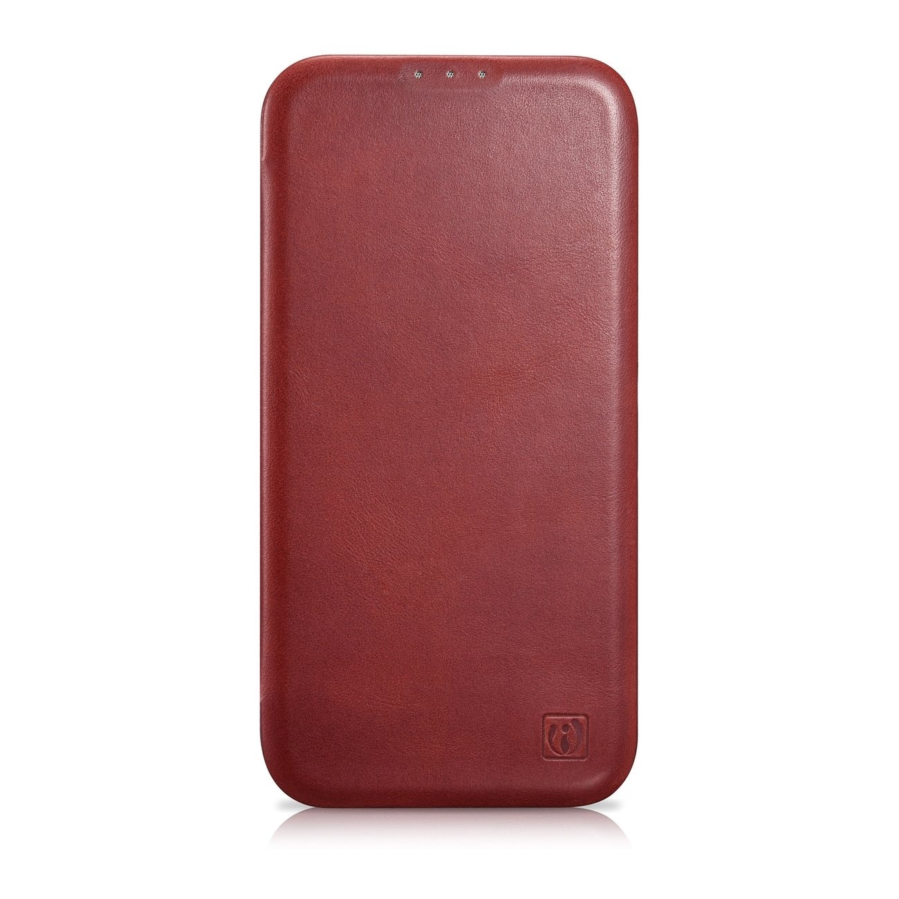 iCarer Premium Nahka Folio Case iPhone 14 Plus Magneettinen Flip MagSafe Punainen (AKI14220707-RD)