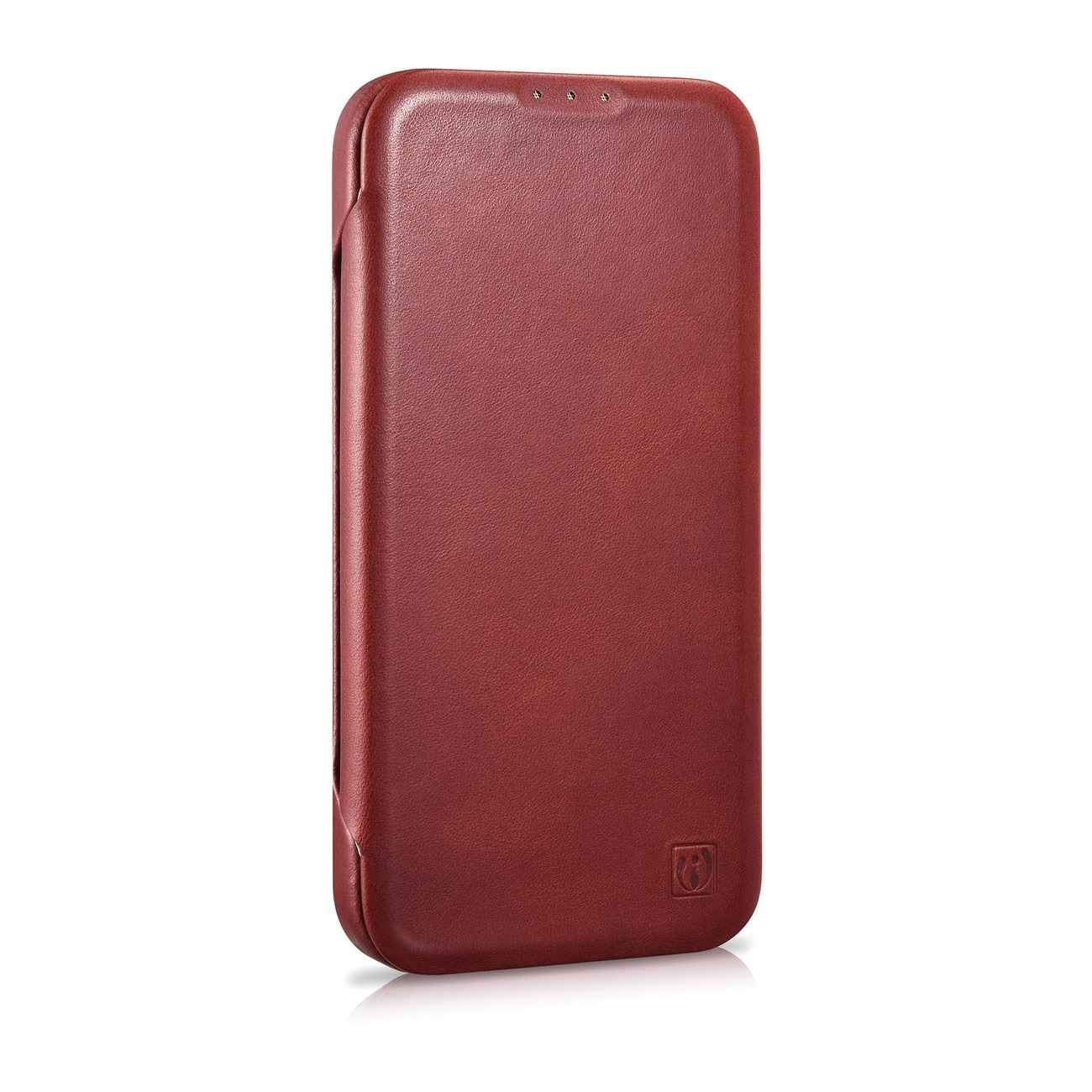 iCarer Premium Nahka Folio Case iPhone 14 Plus Magneettinen Flip MagSafe Punainen (AKI14220707-RD)