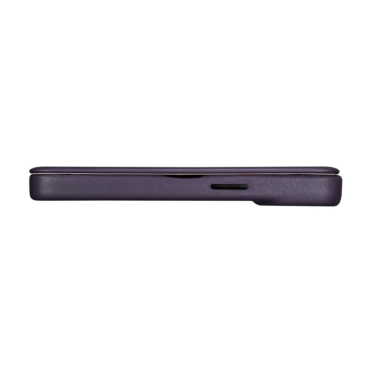 iCarer CE Premium Nahka Folio Case iPhone 14 Plus Magneettinen Flip MagSafe Tumman violetti