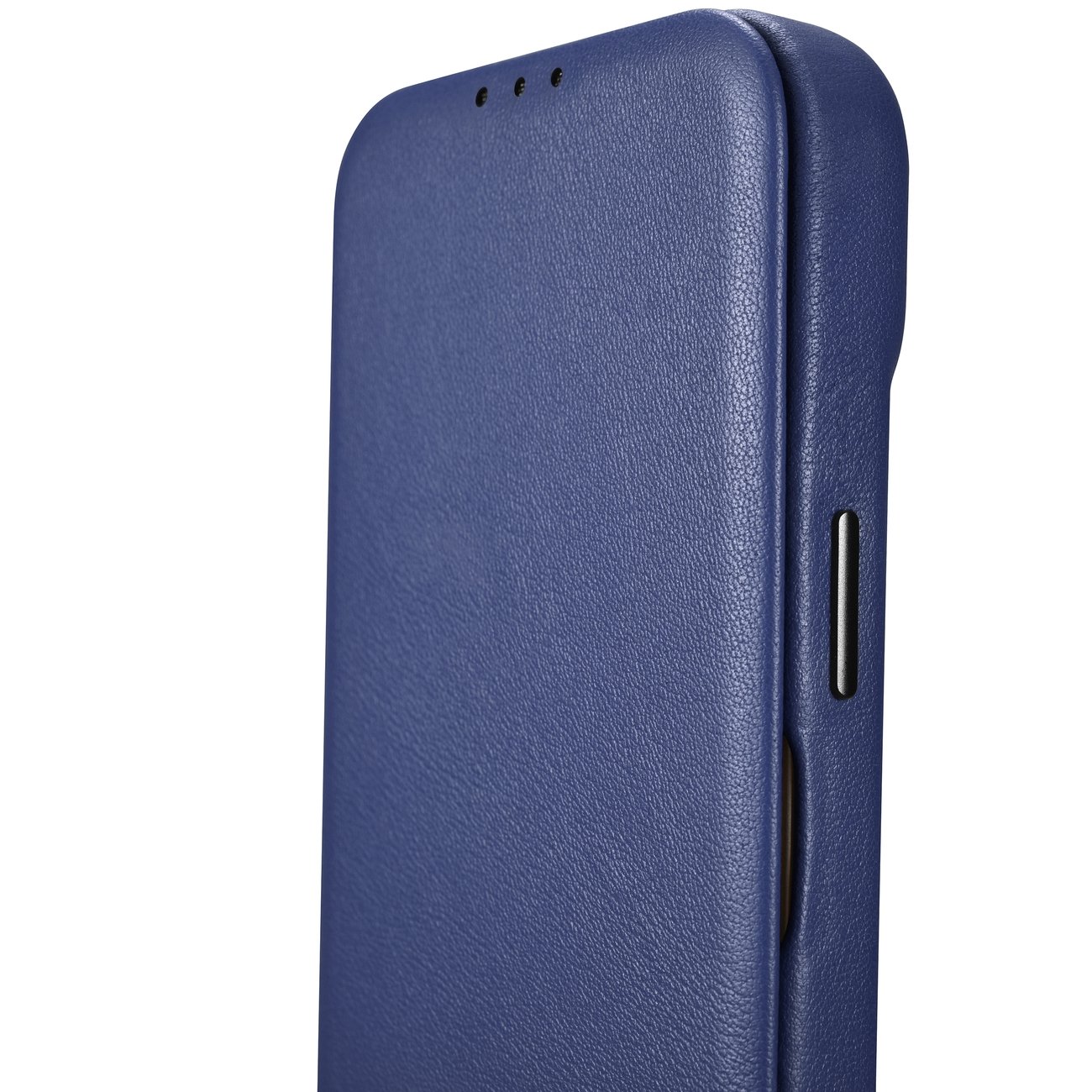 iCarer CE Premium Nahka Folio Case for iPhone 14 Plus, Magneettinen Flip, MagSafe, Blue