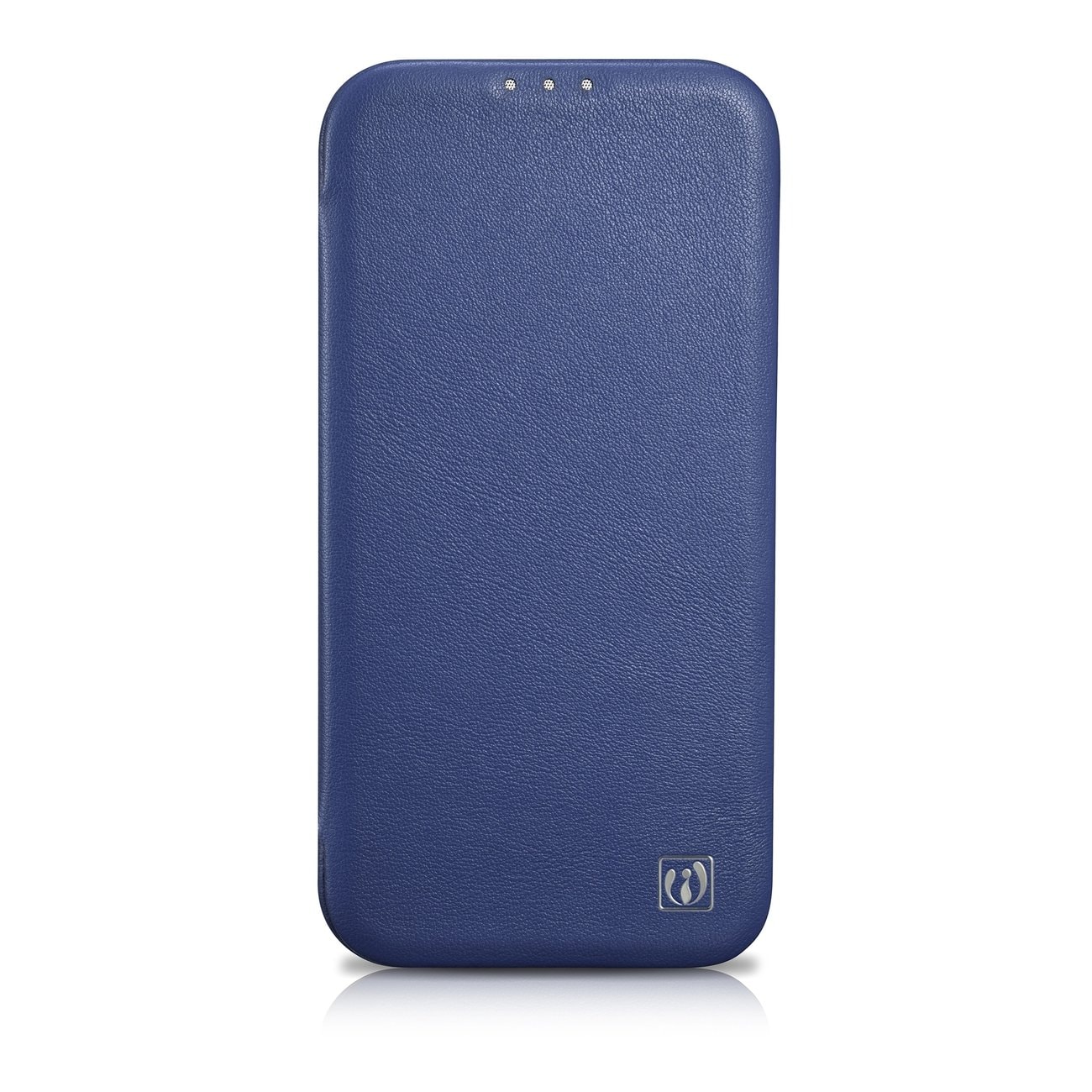 iCarer CE Premium Nahka Folio Case for iPhone 14 Plus, Magneettinen Flip, MagSafe, Blue