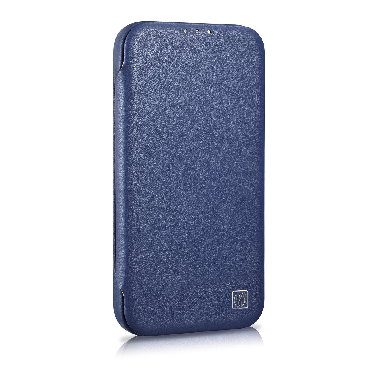 iCarer CE Premium Nahka Folio Case for iPhone 14 Plus, Magneettinen Flip, MagSafe, Blue