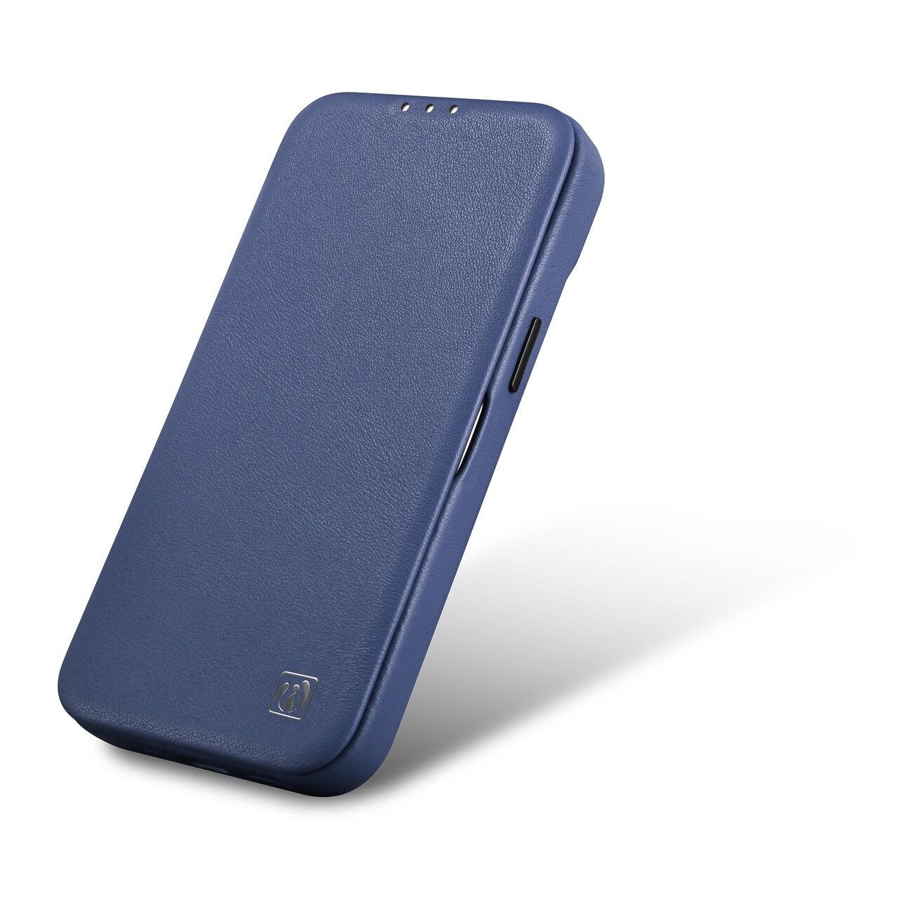 iCarer CE Premium Nahka Folio Case for iPhone 14 Plus, Magneettinen Flip, MagSafe, Blue