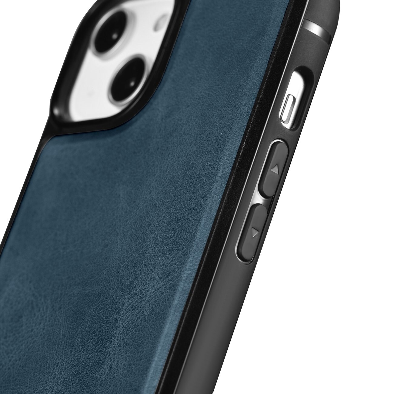 iCarer Nahka Öljyvaha kotelo päällystetty luonnon nahkaa iPhone 14 Plus sininen (WMI14220719-BU)