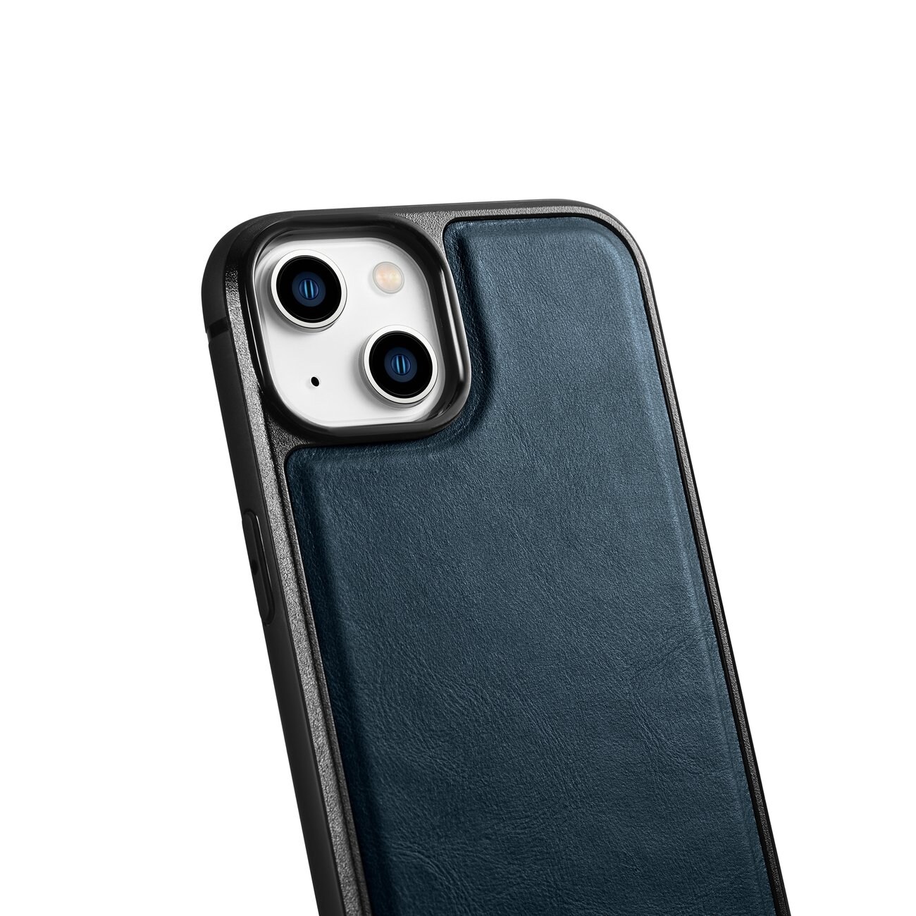 iCarer Nahka Öljyvaha kotelo päällystetty luonnon nahkaa iPhone 14 Plus sininen (WMI14220719-BU)