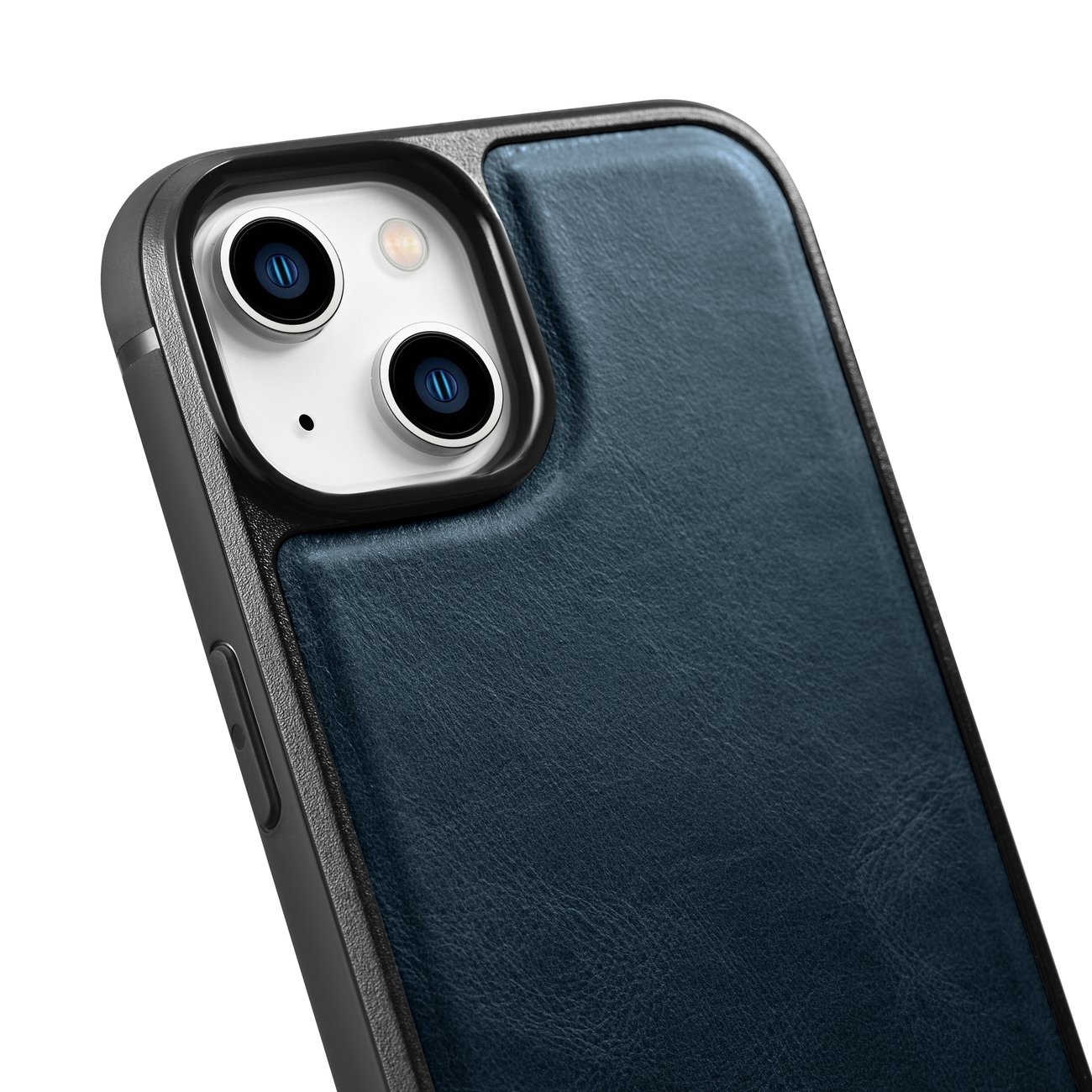 iCarer Nahka Öljyvaha kotelo päällystetty luonnon nahkaa iPhone 14 Plus sininen (WMI14220719-BU)