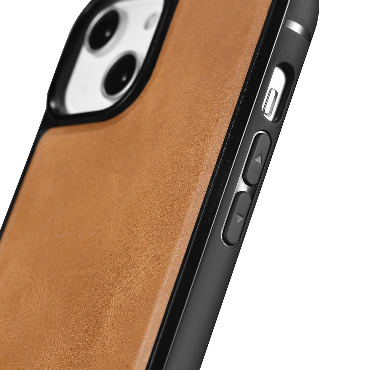 iCarer Nahka Öljyvaha kotelo päällystetty luonnon nahkaa iPhone 14 Plus ruskea (WMI14220719-TN)