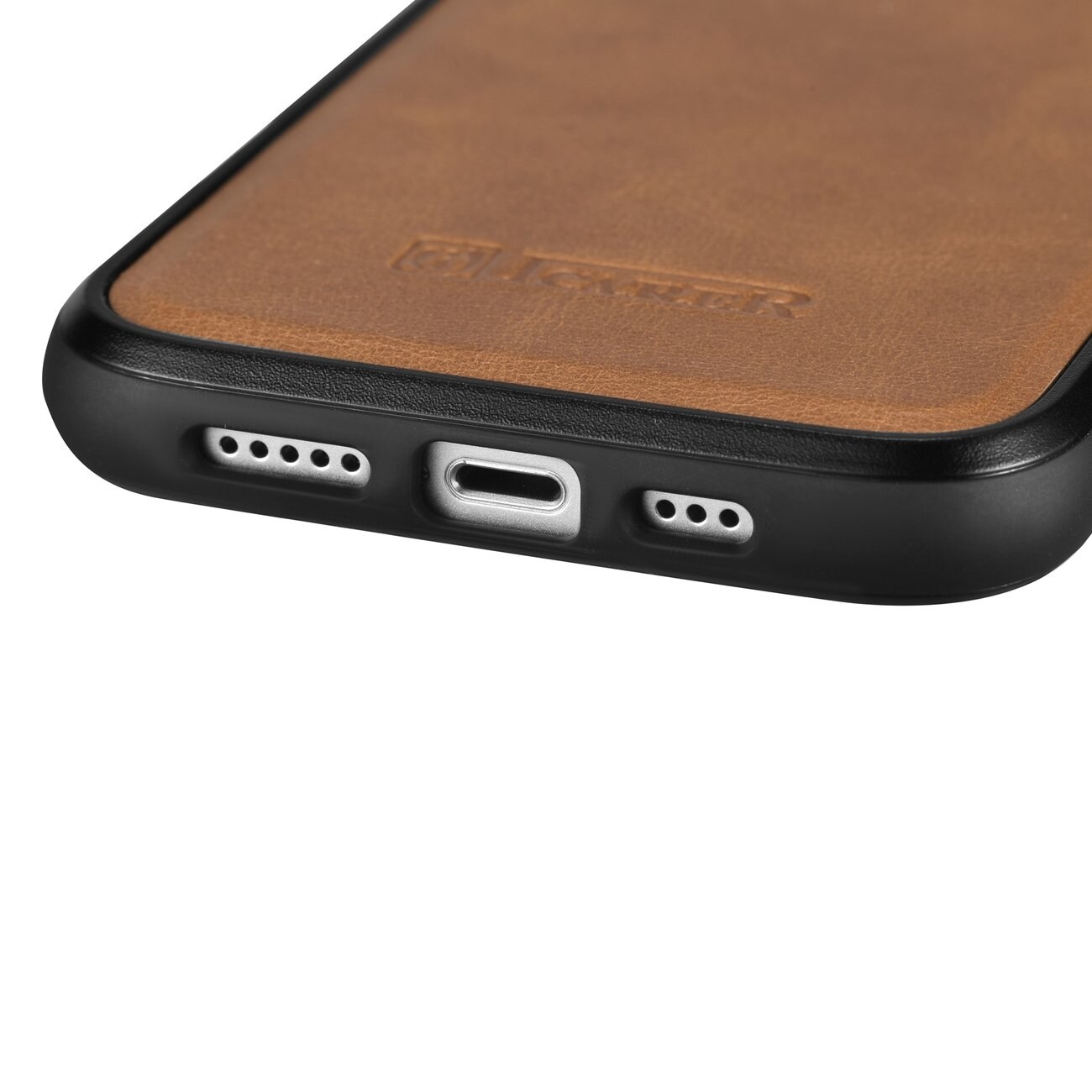 iCarer Nahka Öljyvaha kotelo päällystetty luonnon nahkaa iPhone 14 Plus ruskea (WMI14220719-TN)
