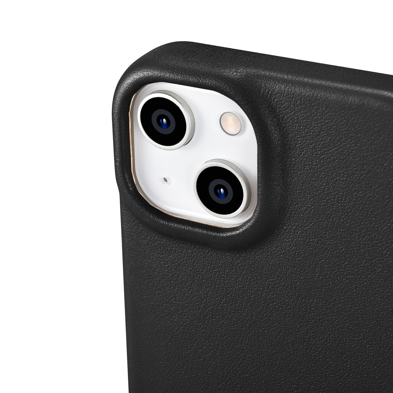 iCarer CE Premium Nahka Folio Case iPhone 14 Plus Magneettinen Flip MagSafe musta (WMI14220715-BK)