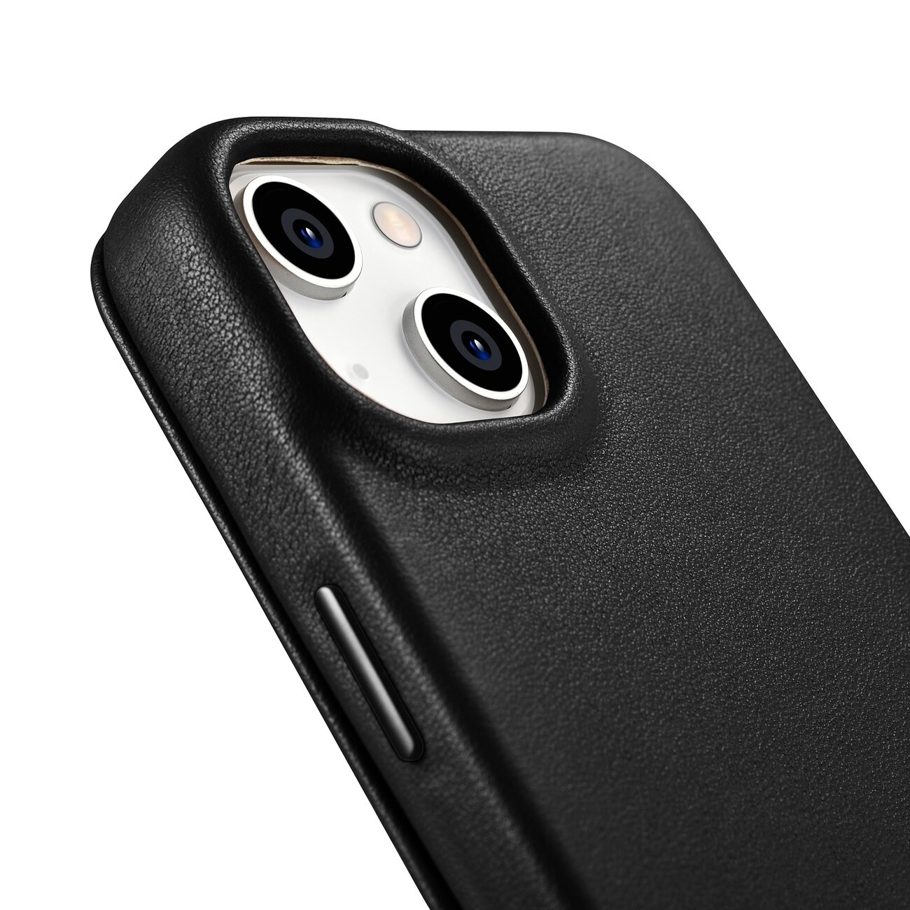 iCarer CE Premium Nahka Folio Case iPhone 14 Plus Magneettinen Flip MagSafe musta (WMI14220715-BK)