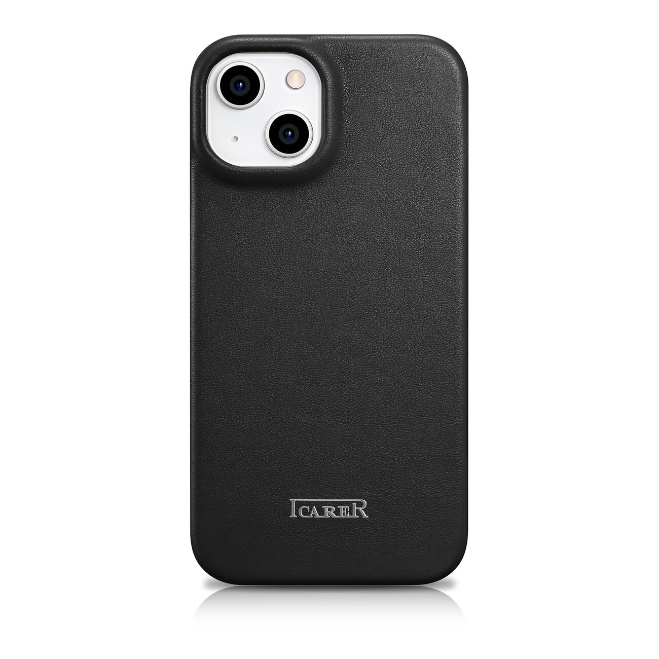 iCarer CE Premium Nahka Folio Case iPhone 14 Plus Magneettinen Flip MagSafe musta (WMI14220715-BK)
