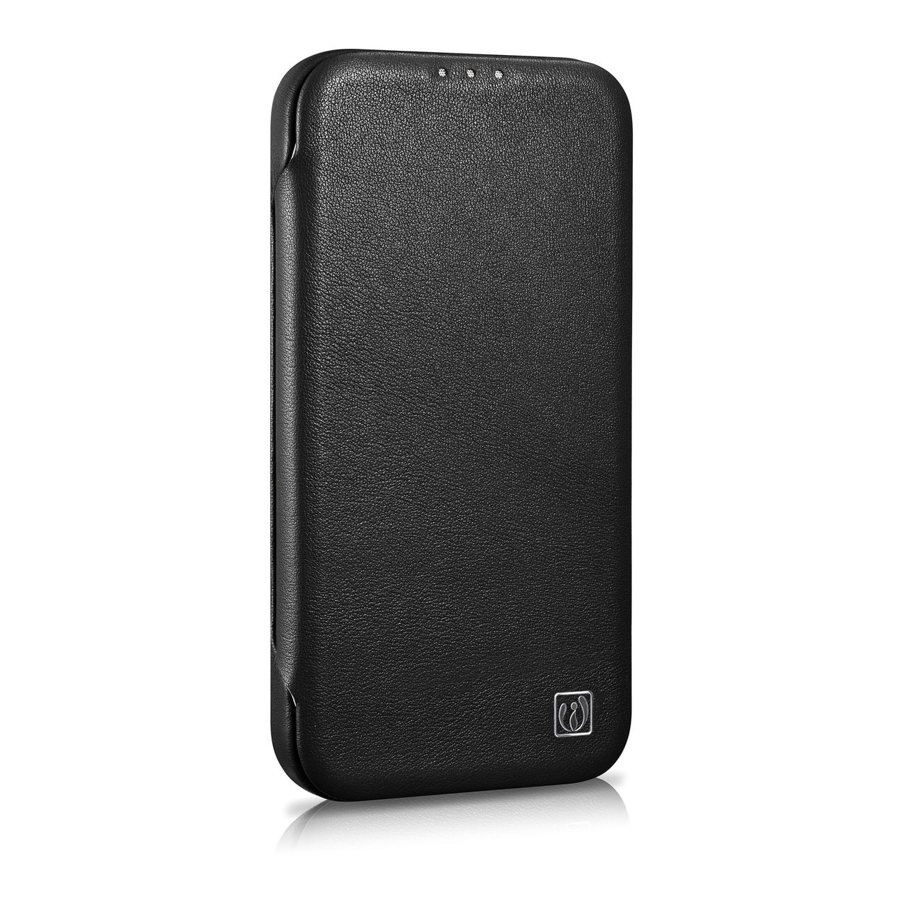 iCarer CE Premium Nahka Folio Case iPhone 14 Plus Magneettinen Flip MagSafe musta (WMI14220715-BK)