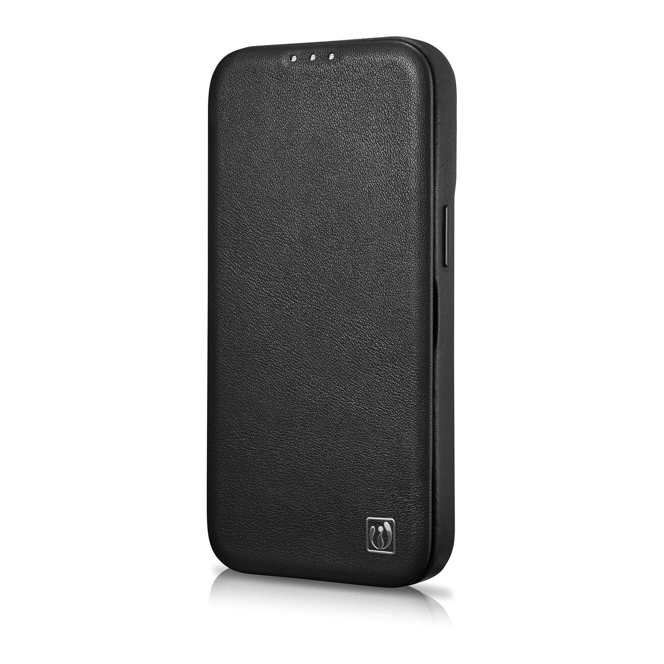 iCarer CE Premium Nahka Folio Case iPhone 14 Plus Magneettinen Flip MagSafe musta (WMI14220715-BK)