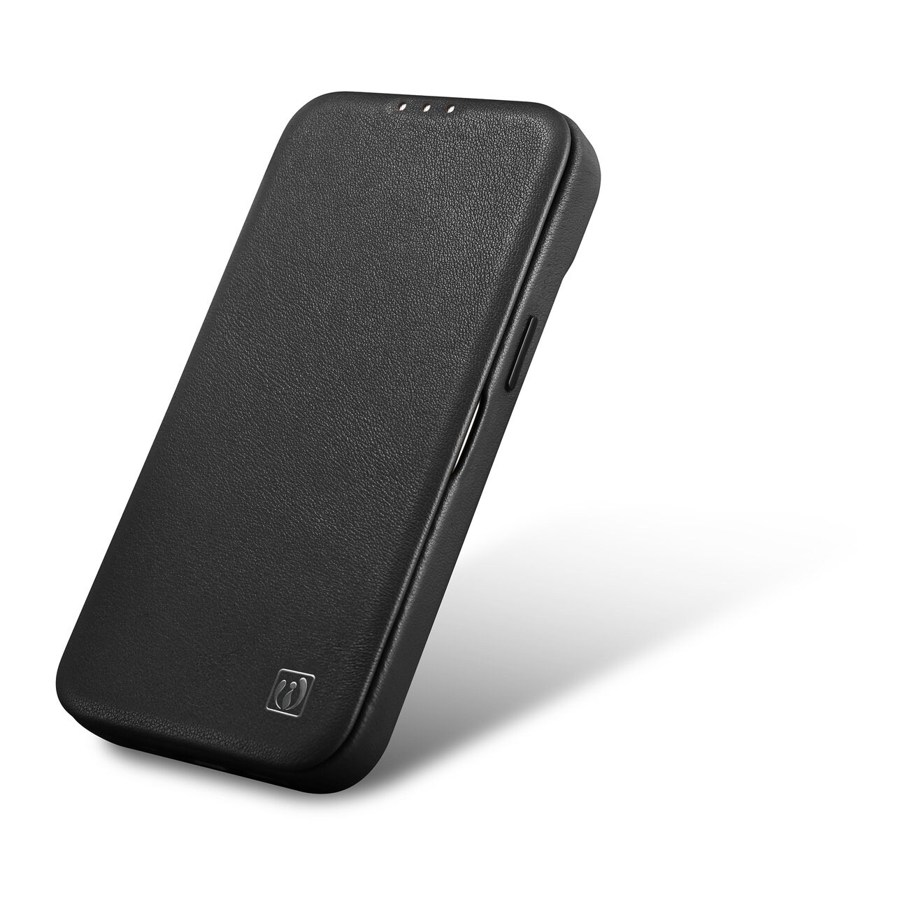iCarer CE Premium Nahka Folio Case iPhone 14 Plus Magneettinen Flip MagSafe musta (WMI14220715-BK)