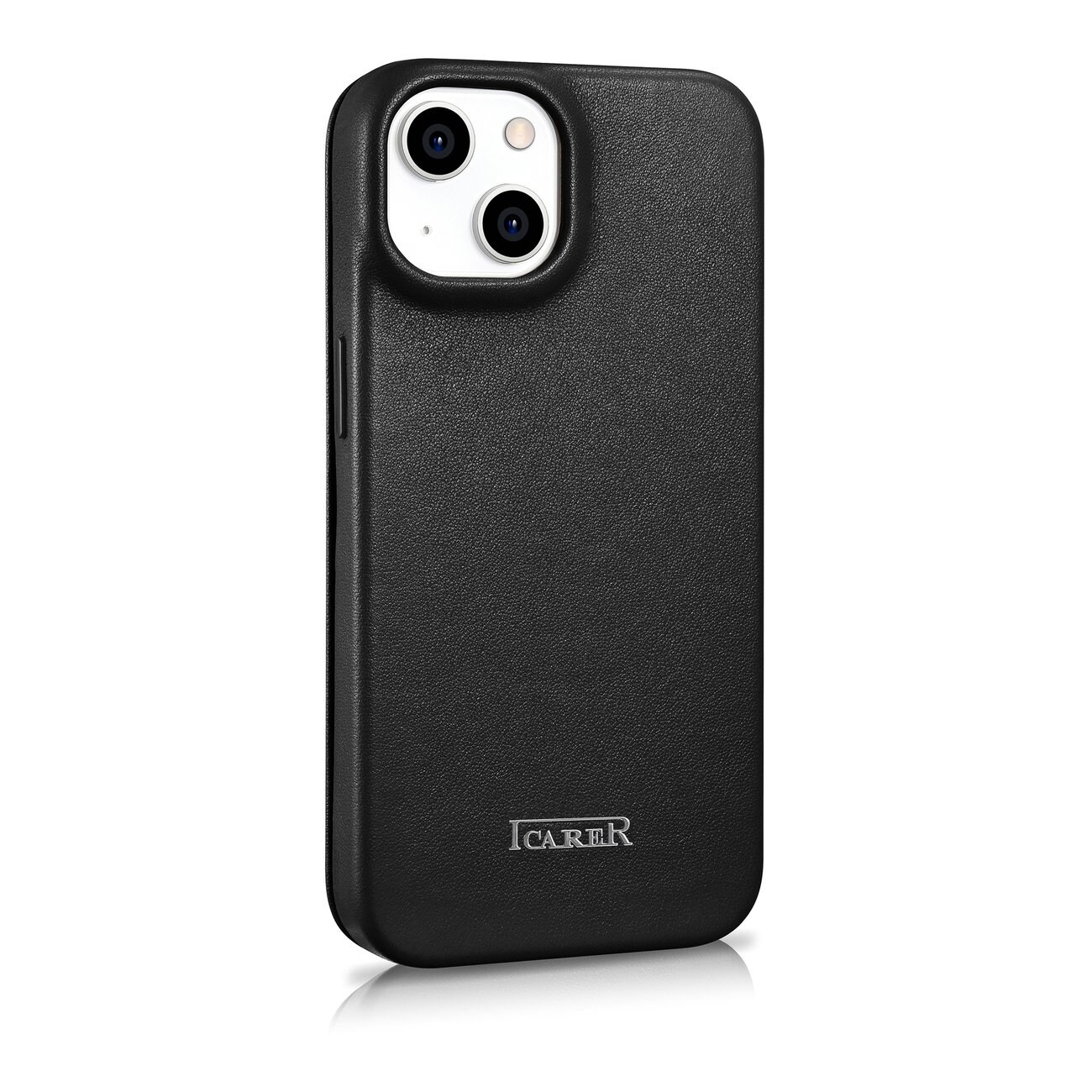 iCarer CE Premium Nahka Folio Case iPhone 14 Plus Magneettinen Flip MagSafe musta (WMI14220715-BK)