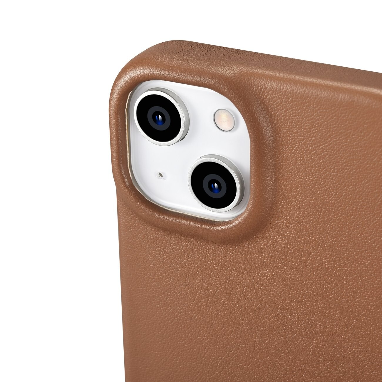 iCarer CE Premium Leather Folio Case iPhone 14 Plus MagSafe Magnetic Flip Brown (WMI14220715-BN)