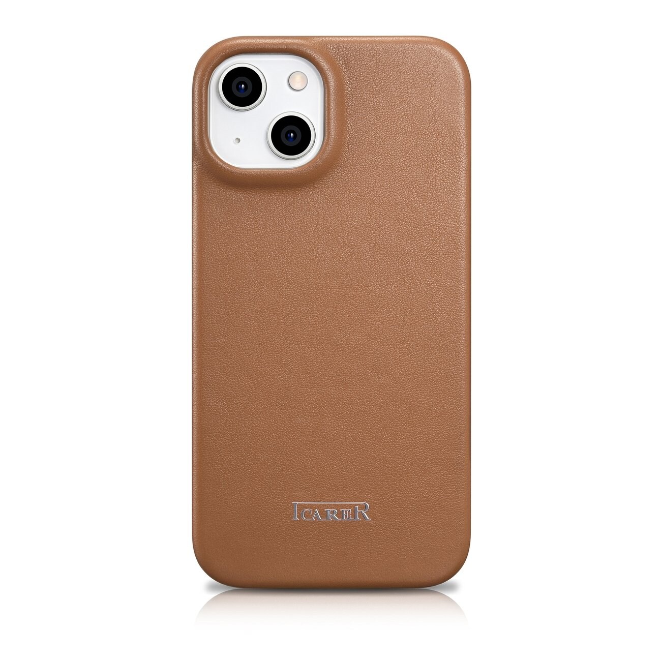 iCarer CE Premium Leather Folio Case iPhone 14 Plus MagSafe Magnetic Flip Brown (WMI14220715-BN)