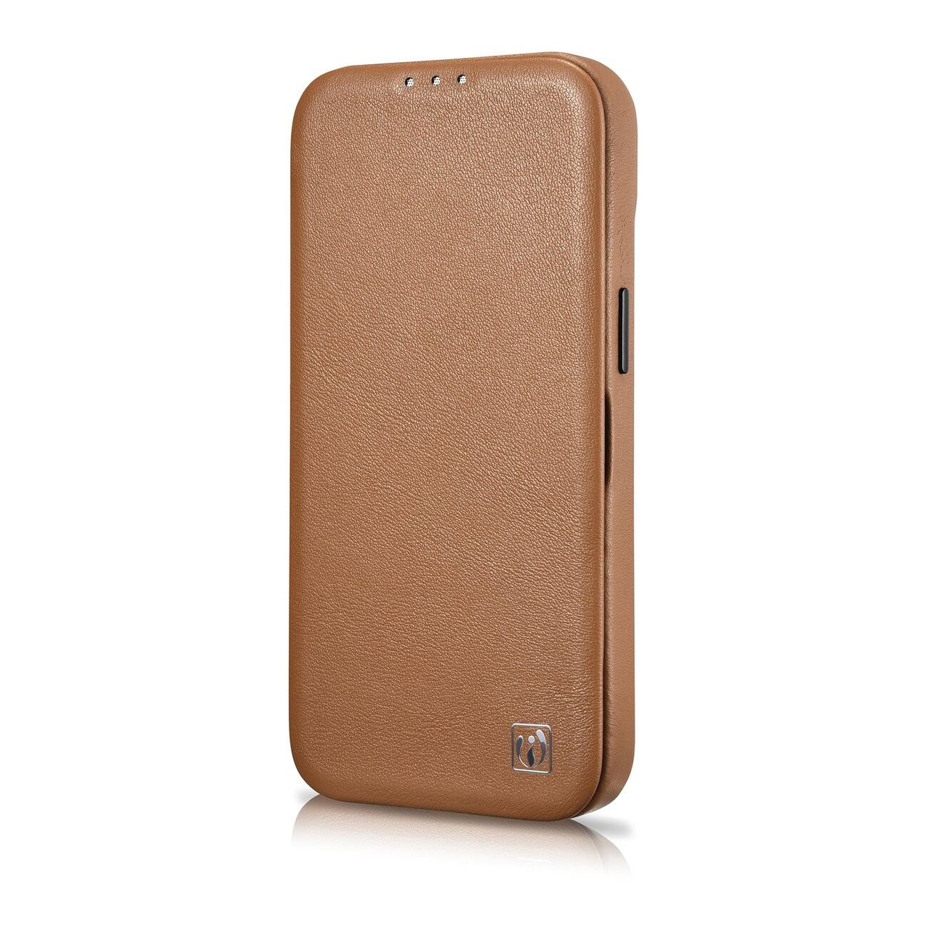 iCarer CE Premium Leather Folio Case iPhone 14 Plus MagSafe Magnetic Flip Brown (WMI14220715-BN)