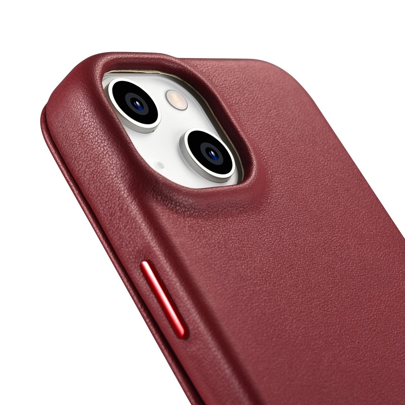 iCarer CE Premium Nahka Folio Case iPhone 14 Plus Magneettinen MagSafe Punainen (WMI14220715-RD)