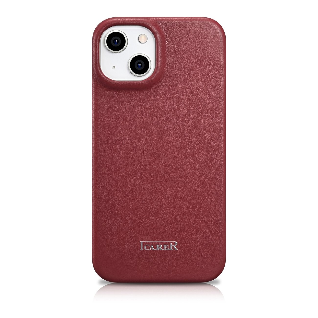 iCarer CE Premium Nahka Folio Case iPhone 14 Plus Magneettinen MagSafe Punainen (WMI14220715-RD)