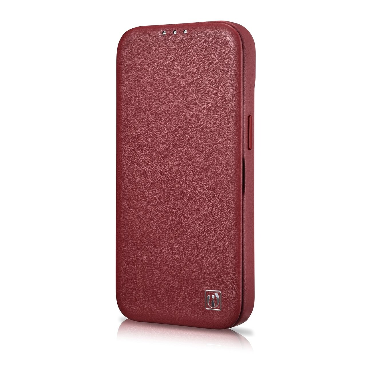 iCarer CE Premium Nahka Folio Case iPhone 14 Plus Magneettinen MagSafe Punainen (WMI14220715-RD)