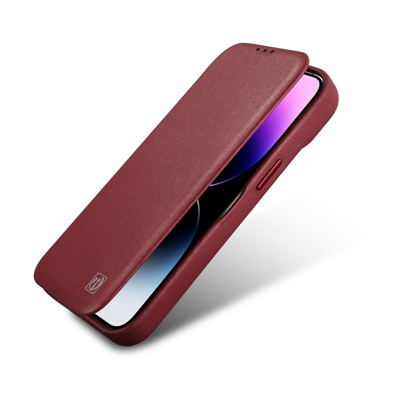 iCarer CE Premium Nahka Folio Case iPhone 14 Plus Magneettinen MagSafe Punainen (WMI14220715-RD)