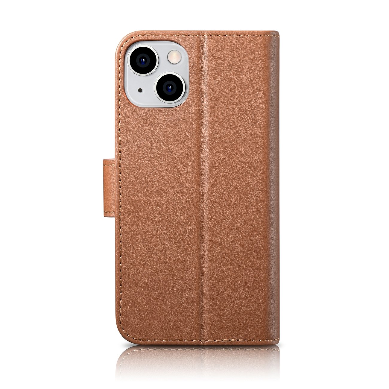iCarer Lompakko Case 2in1 Cover iPhone 14 Plus Anti-RFID Nahka Flip Case Ruskea (WMI14220727-BN)