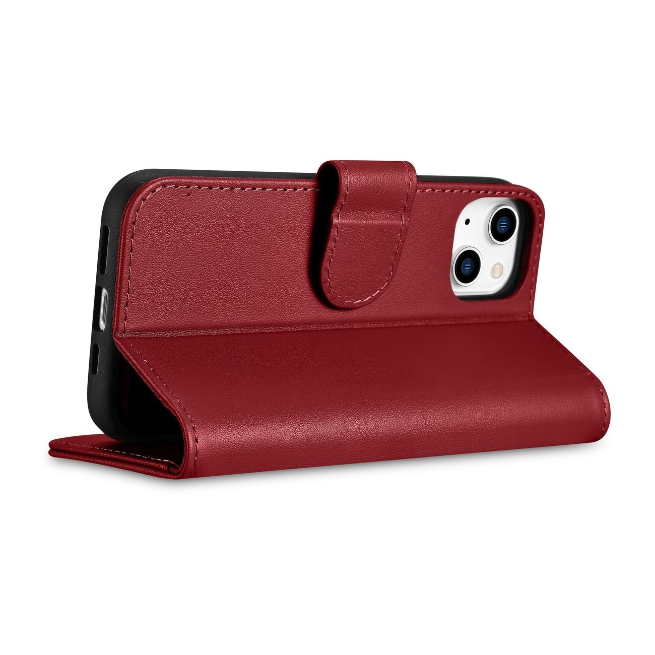 iCarer Lompakko Case 2in1 Cover iPhone 14 Plus Anti-RFID Nahka Flip Cover Punainen (WMI14220727-RD)