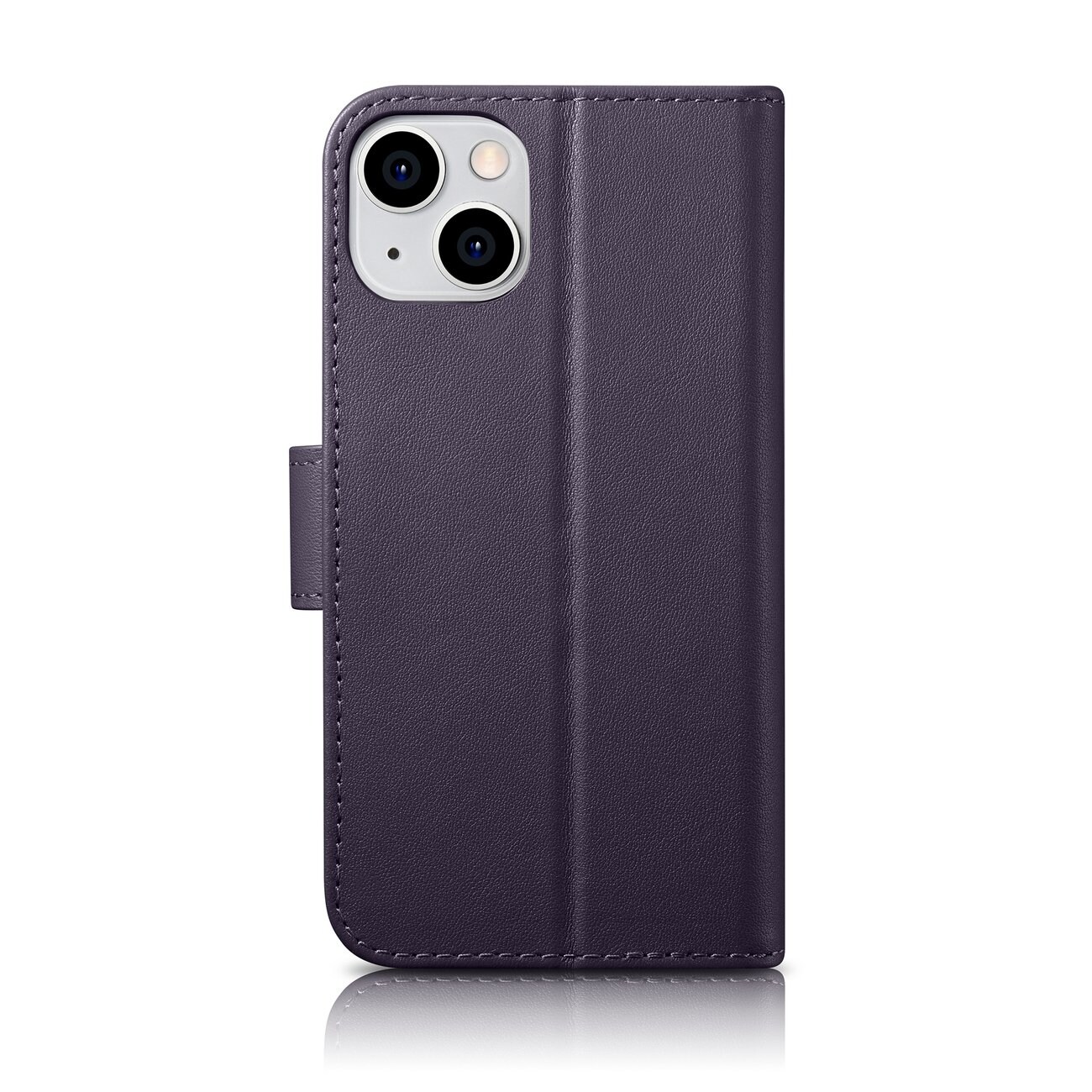 iCarer 2in1 Lompakko Case iPhone 14 Plus Anti-RFID Tumman violetti Flip Cover (WMI14220727-DP)