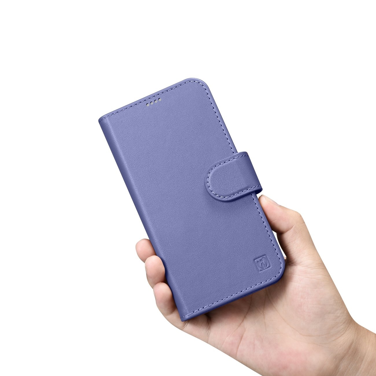 iCarer Lompakko 2in1 Case iPhone 14 Plus Anti-RFID Flip Nahka Vaaleanvioletti (WMI14220727-LP)