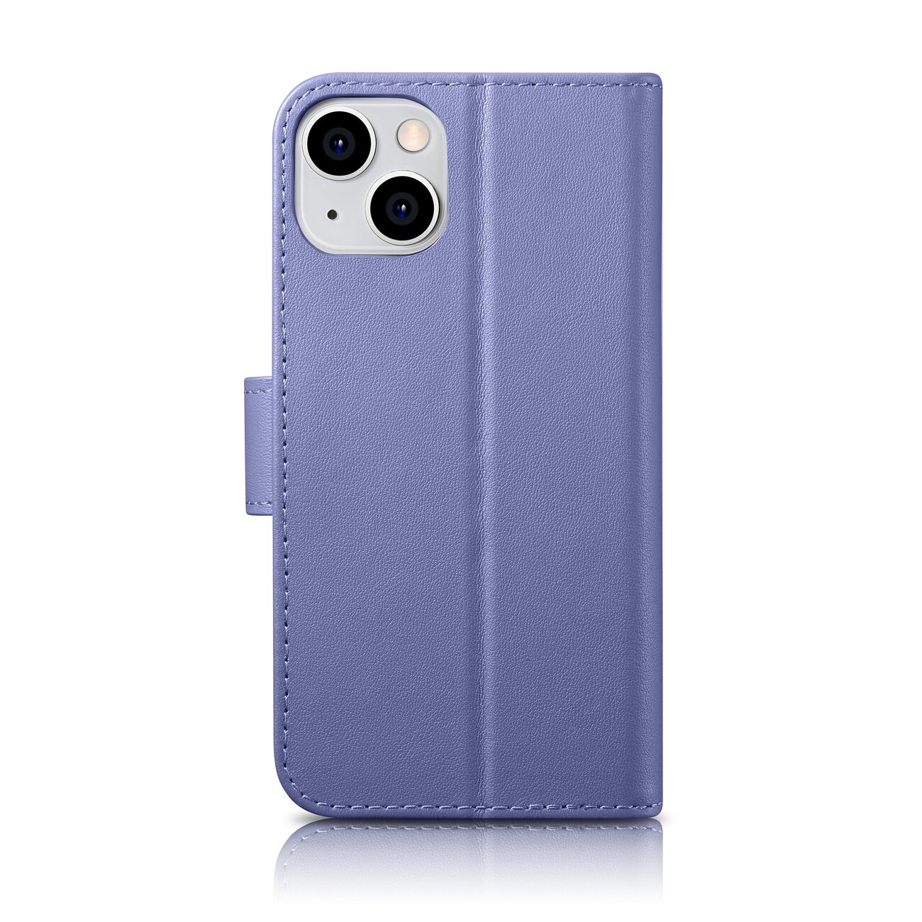 iCarer Lompakko 2in1 Case iPhone 14 Plus Anti-RFID Flip Nahka Vaaleanvioletti (WMI14220727-LP)