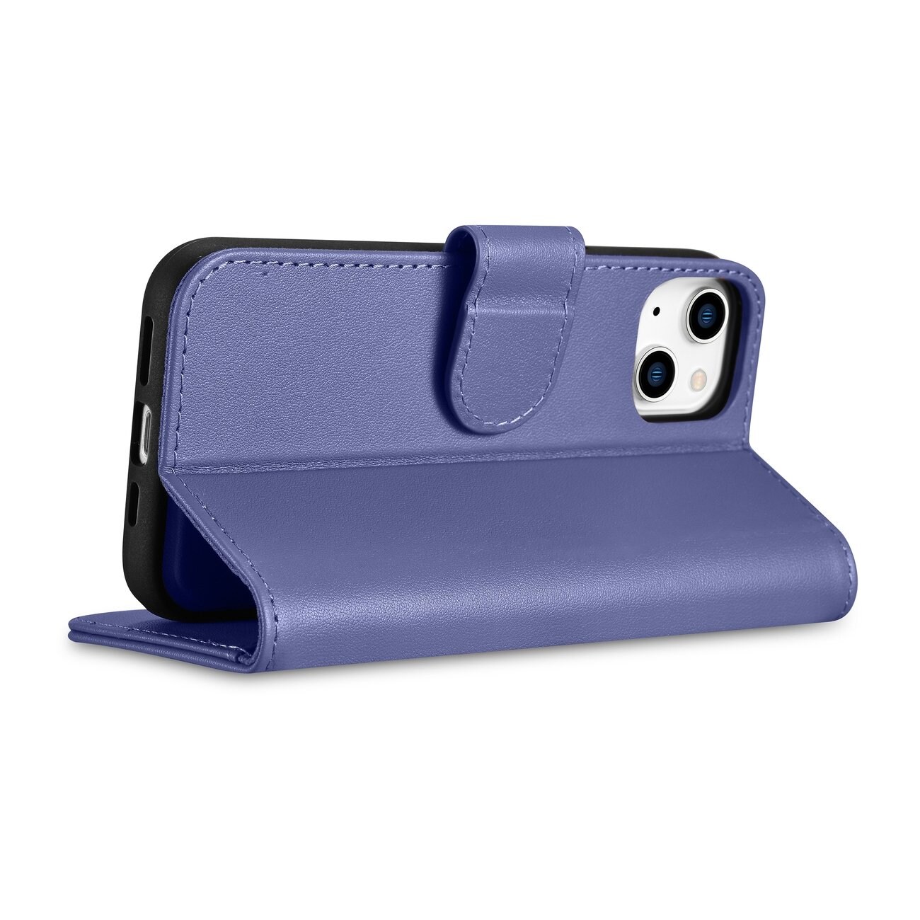 iCarer Lompakko 2in1 Case iPhone 14 Plus Anti-RFID Flip Nahka Vaaleanvioletti (WMI14220727-LP)