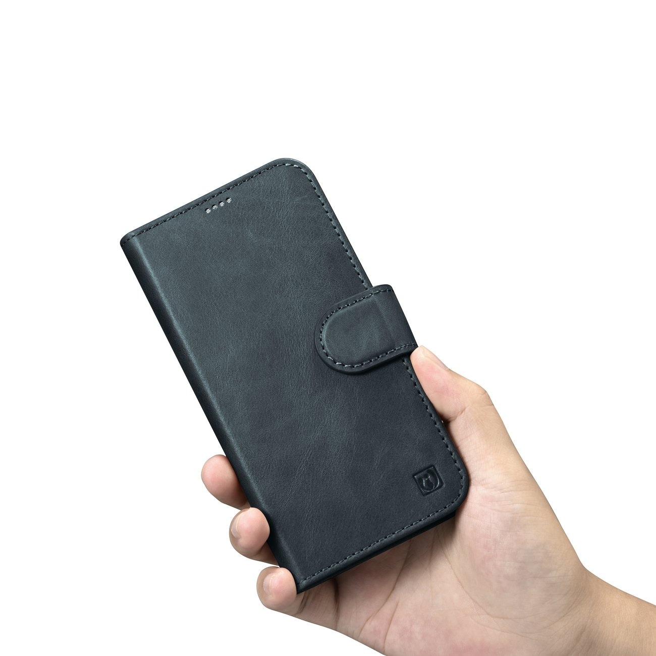iCarer 2in1 Öljyvaha Lompakko Case for iPhone 14 Plus Anti-RFID Leather Flip Blue (WMI14220723-BU)