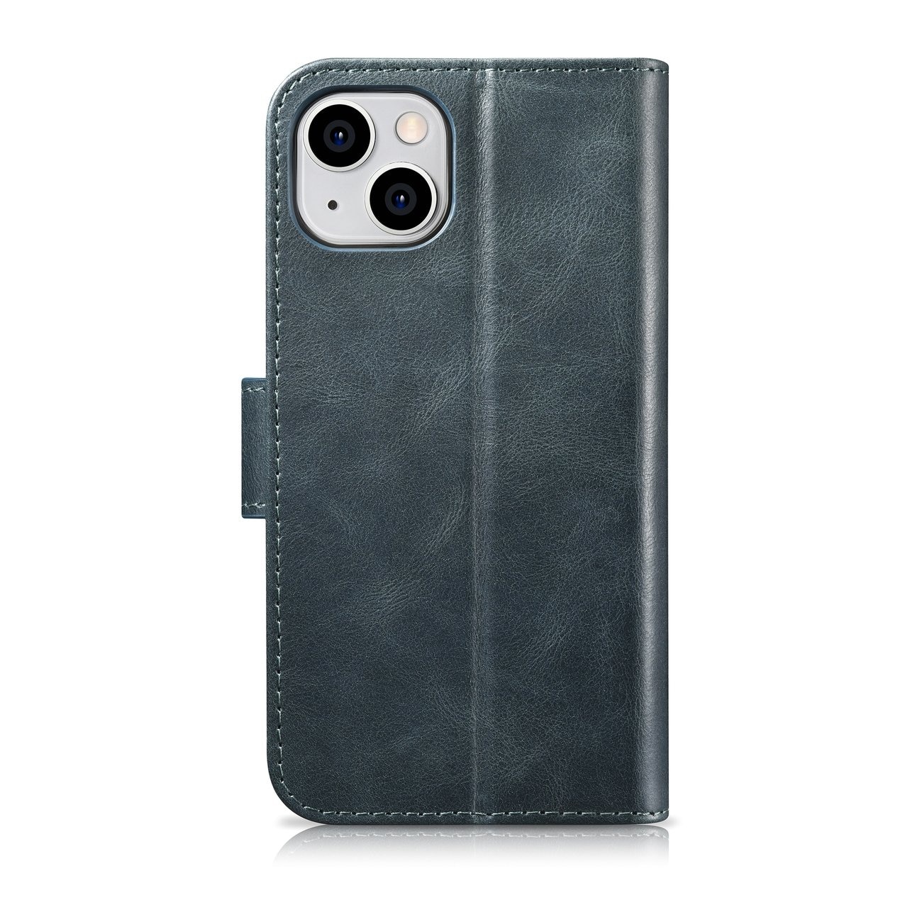 iCarer 2in1 Öljyvaha Lompakko Case for iPhone 14 Plus Anti-RFID Leather Flip Blue (WMI14220723-BU)