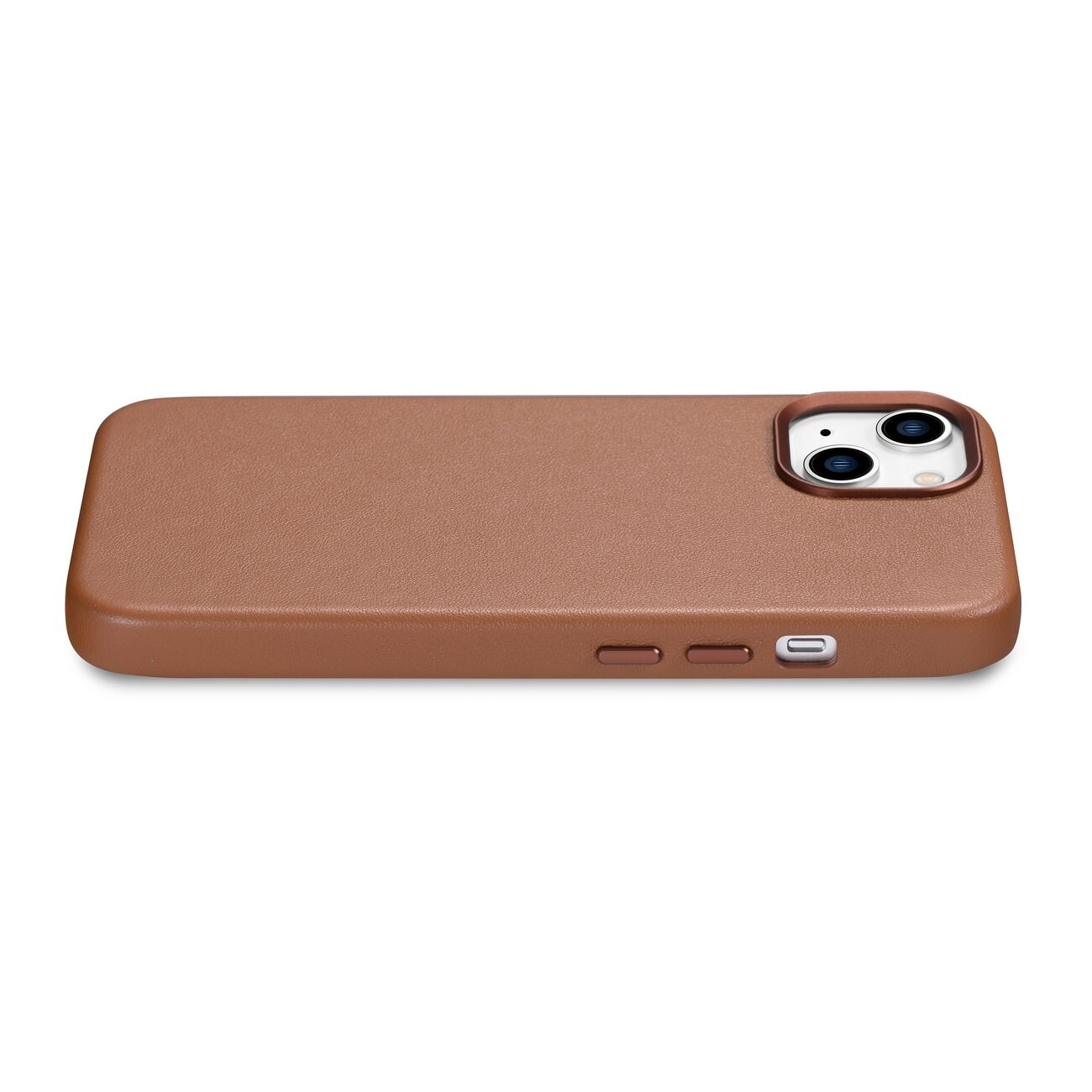 iCarer Kotelo Nahka Kotelo Cover for iPhone 14 Plus Brown (MagSafe yhteensopiva)