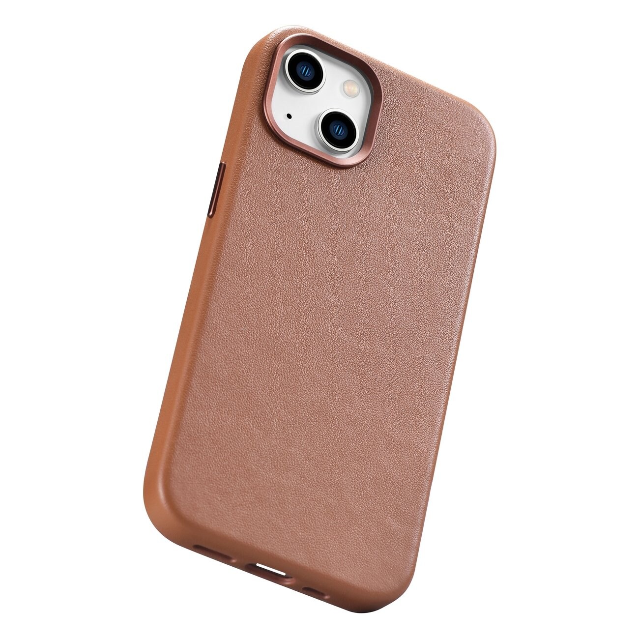 iCarer Kotelo Nahka Kotelo Cover for iPhone 14 Plus Brown (MagSafe yhteensopiva)