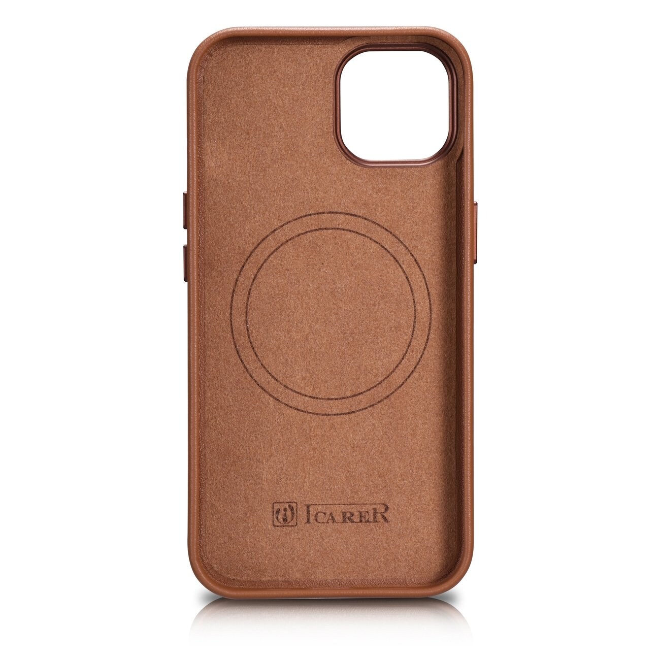 iCarer Kotelo Nahka Kotelo Cover for iPhone 14 Plus Brown (MagSafe yhteensopiva)