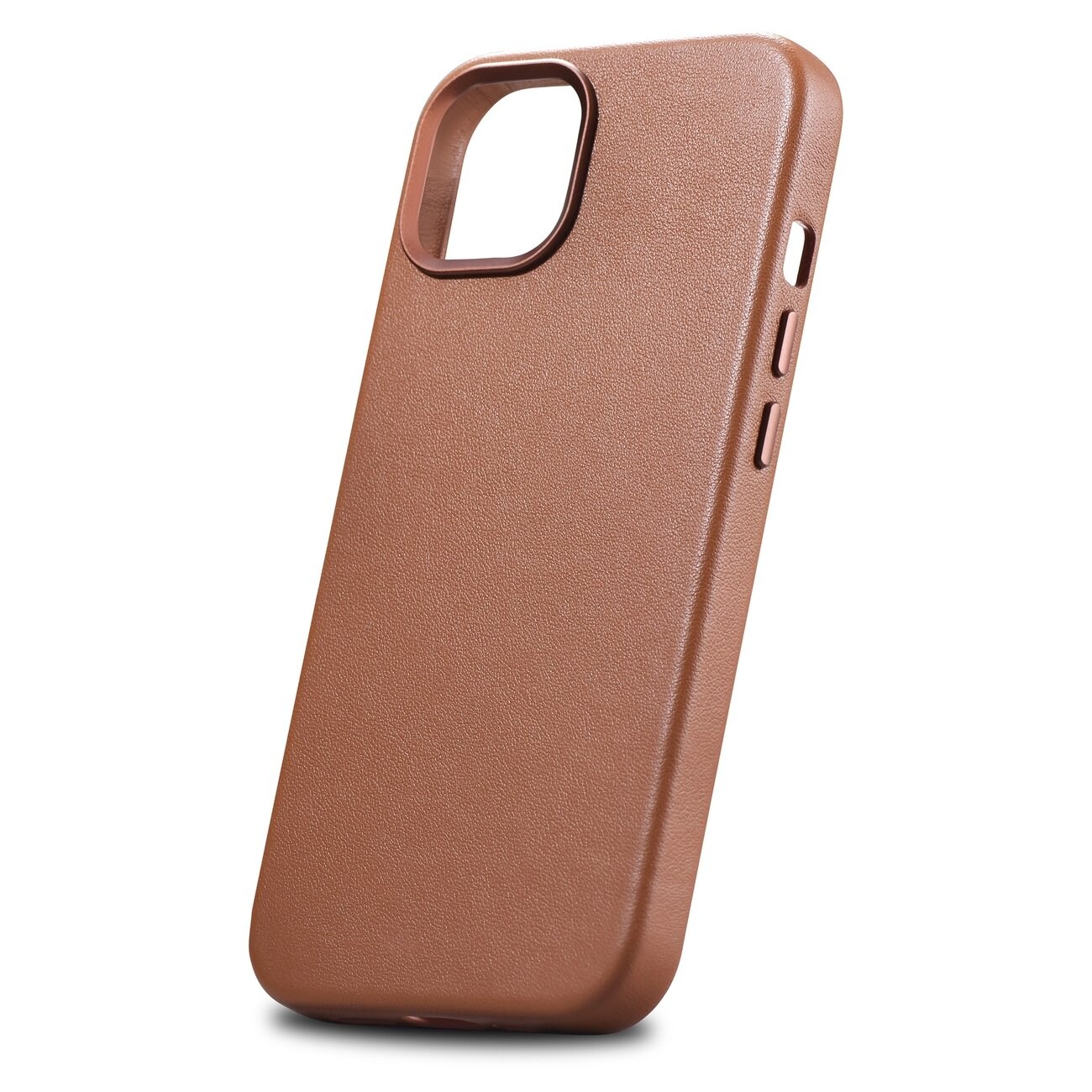 iCarer Kotelo Nahka Kotelo Cover for iPhone 14 Plus Brown (MagSafe yhteensopiva)
