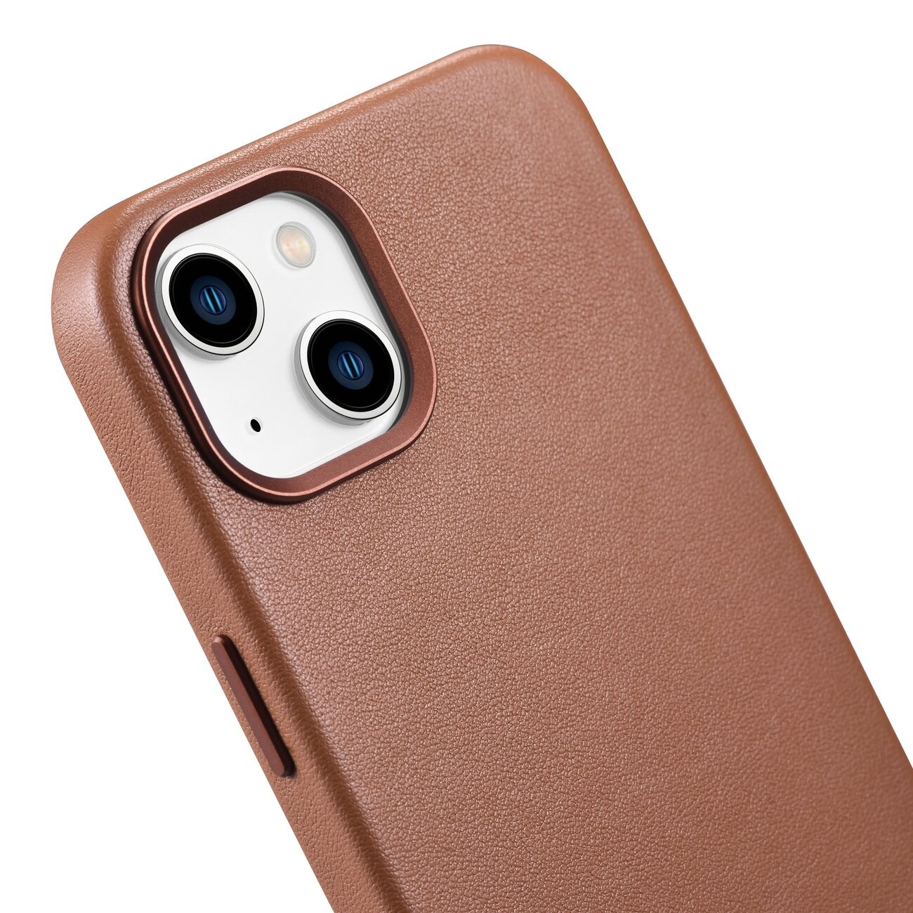 iCarer Kotelo Nahka Kotelo Cover for iPhone 14 Plus Brown (MagSafe yhteensopiva)