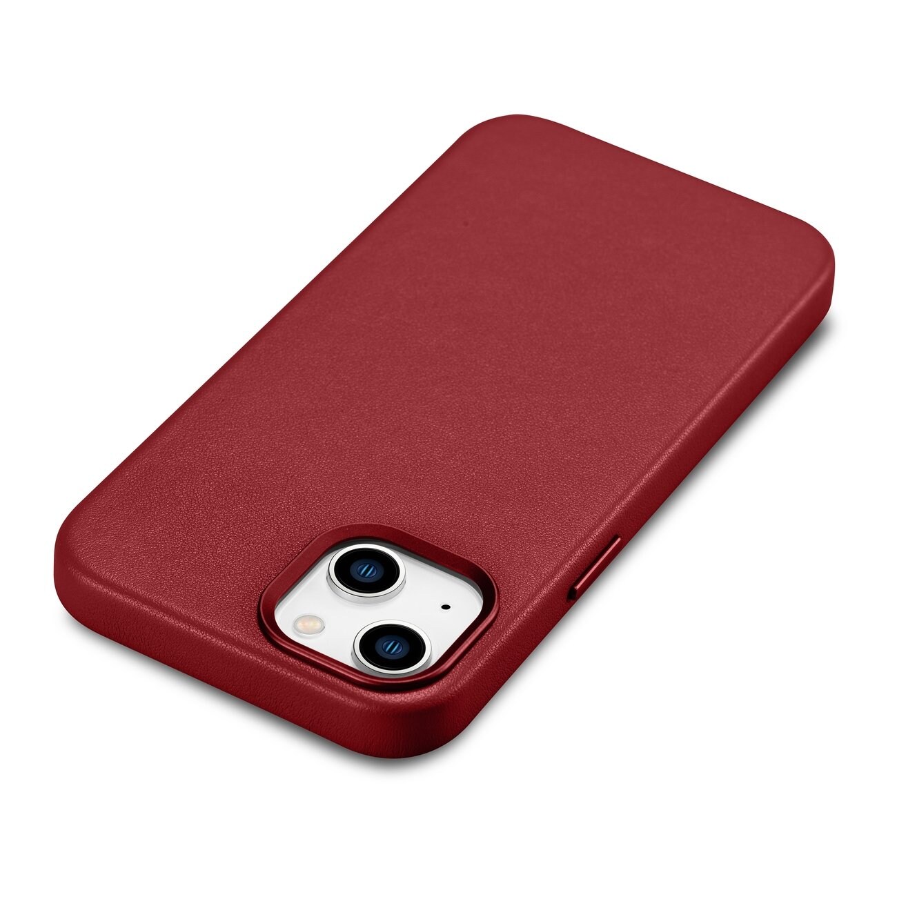 iCarer Case Nahkakotelo suojus luonnollisesta nahasta iPhone 14 Plus punainen (yhteensopiva MagSafe)