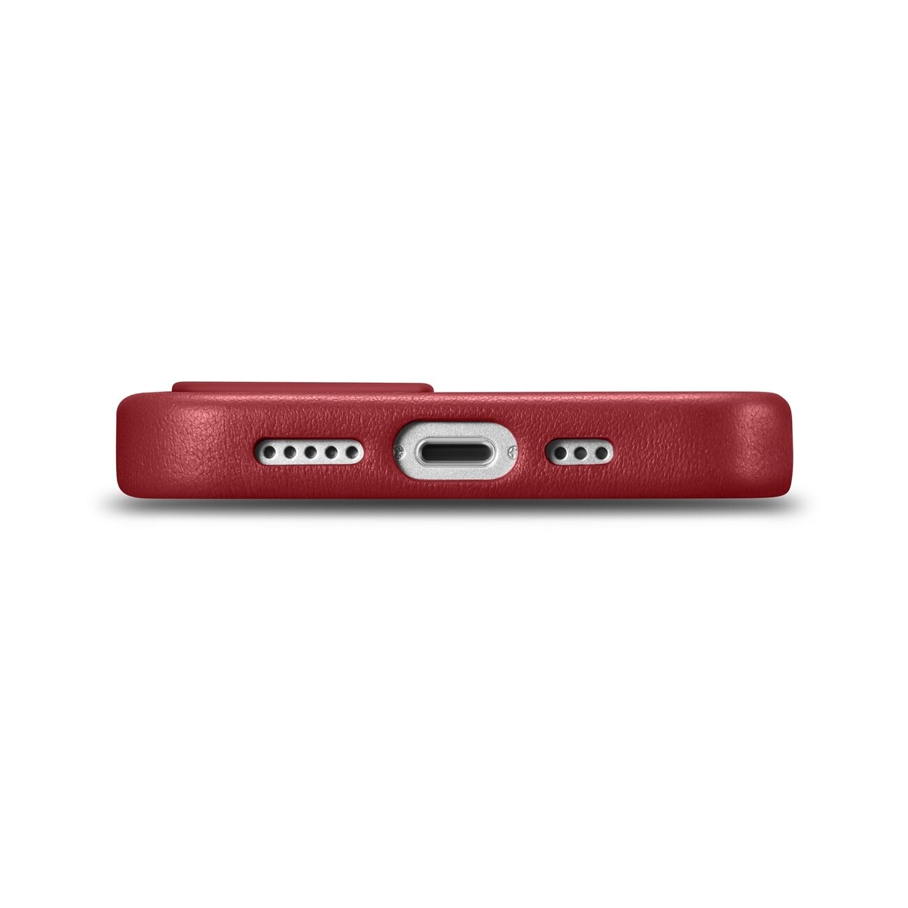 iCarer Case Nahkakotelo suojus luonnollisesta nahasta iPhone 14 Plus punainen (yhteensopiva MagSafe)