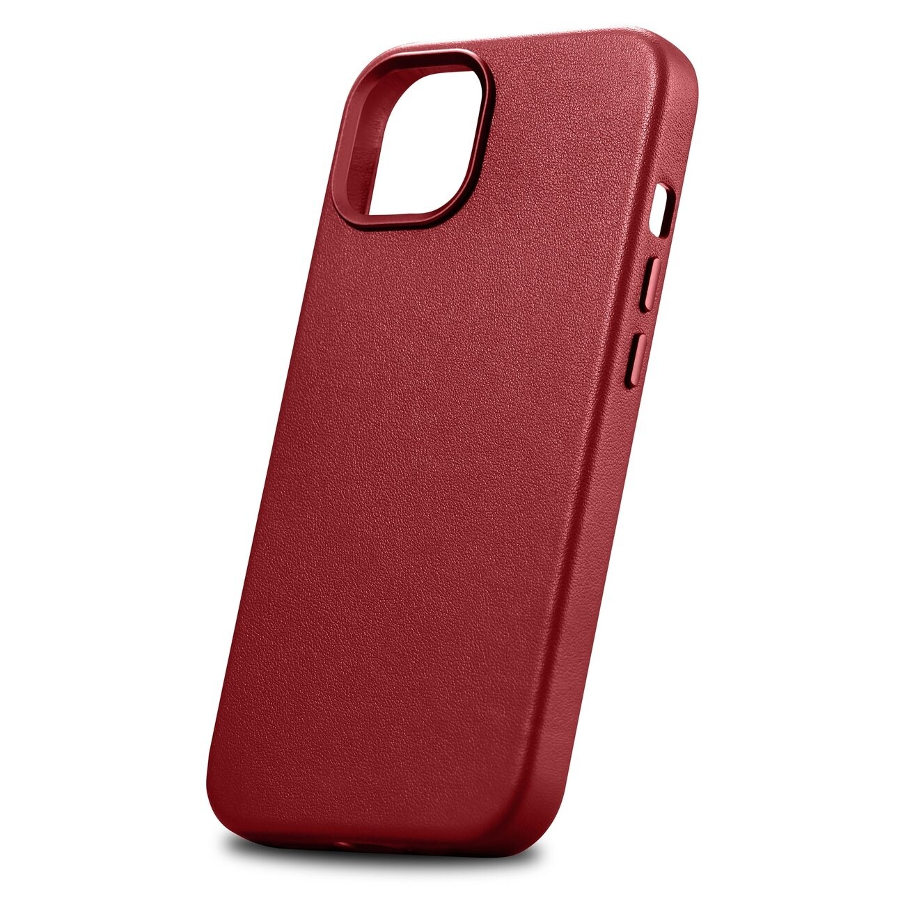 iCarer Case Nahkakotelo suojus luonnollisesta nahasta iPhone 14 Plus punainen (yhteensopiva MagSafe)