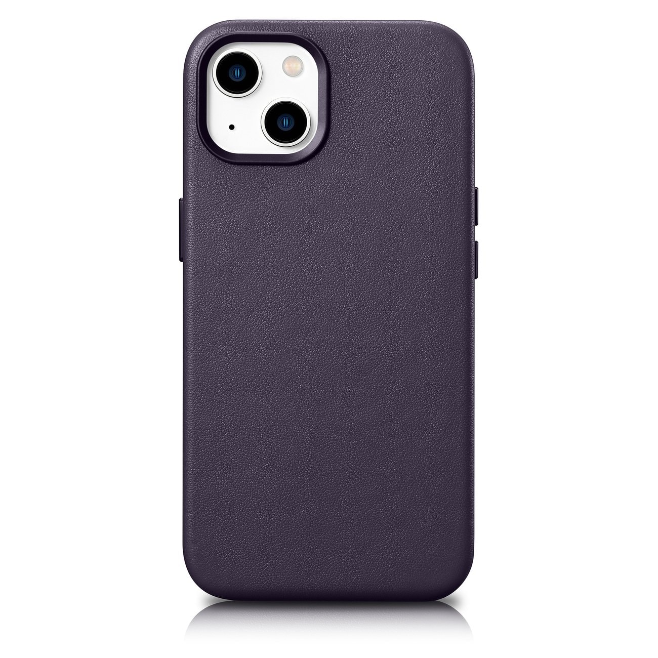 iCarer Asia Nahka Cover Case for iPhone 14 Plus Dark Purple (MagSafe yhteensopiva)