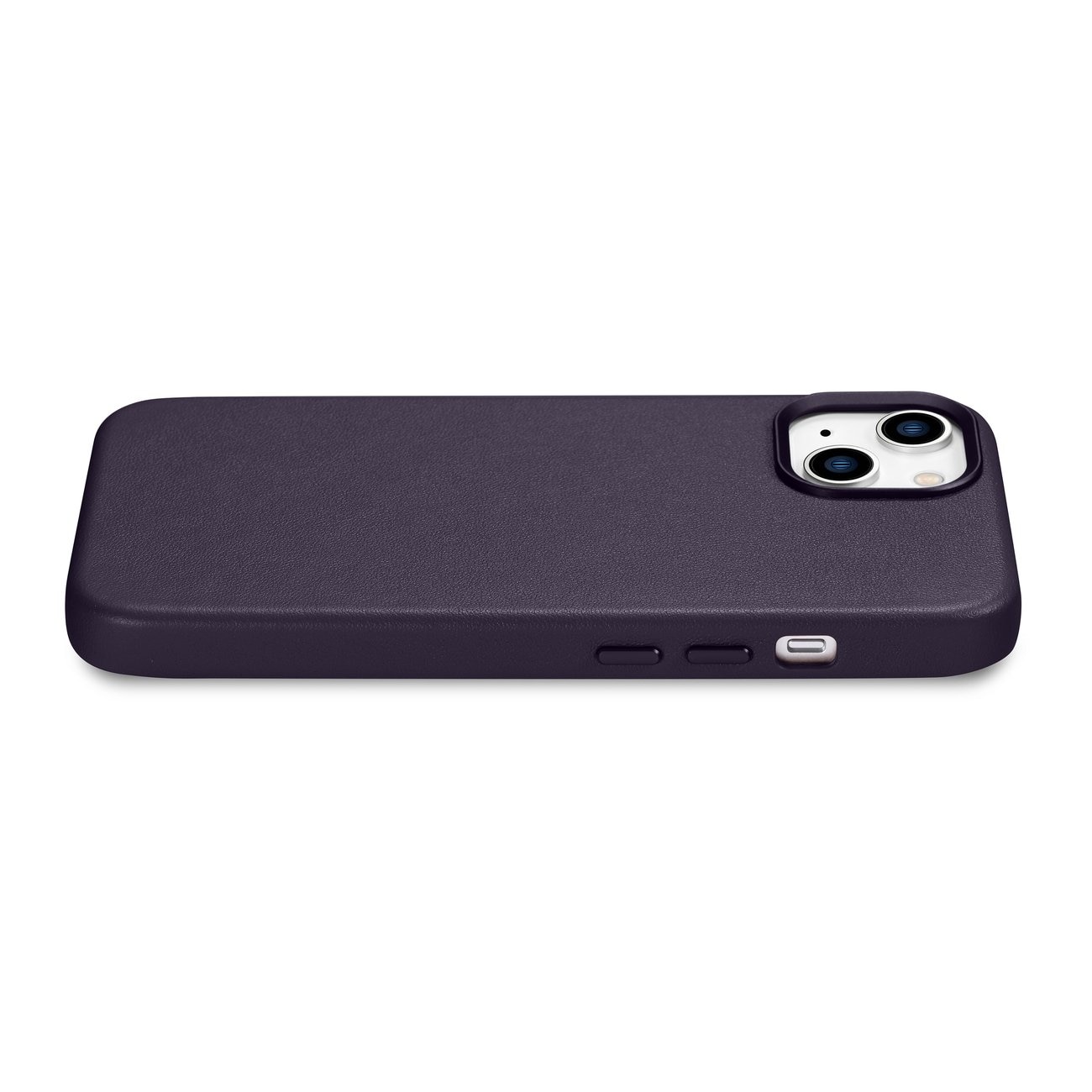 iCarer Asia Nahka Cover Case for iPhone 14 Plus Dark Purple (MagSafe yhteensopiva)