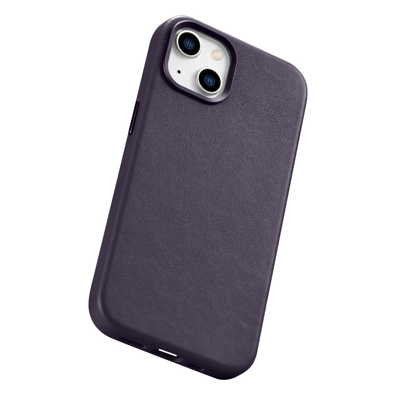 iCarer Asia Nahka Cover Case for iPhone 14 Plus Dark Purple (MagSafe yhteensopiva)