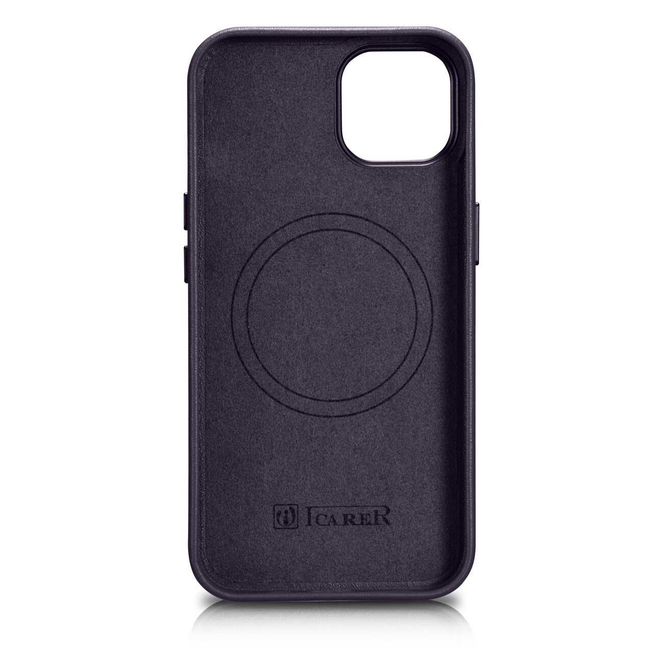 iCarer Asia Nahka Cover Case for iPhone 14 Plus Dark Purple (MagSafe yhteensopiva)